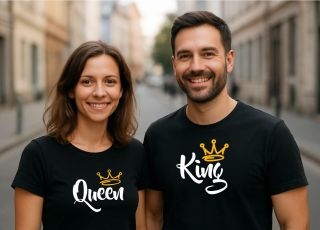 Buďte dokonalý pár! King & Queen trička s korunkou čekají na vás 👑👑 👉 Kup teď na:...