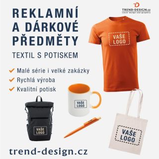 Zviditelněte svou značku s Trend-Design.cz Zakázkový potisk textilu a reklamních předmětů přesně podle vašich představ....